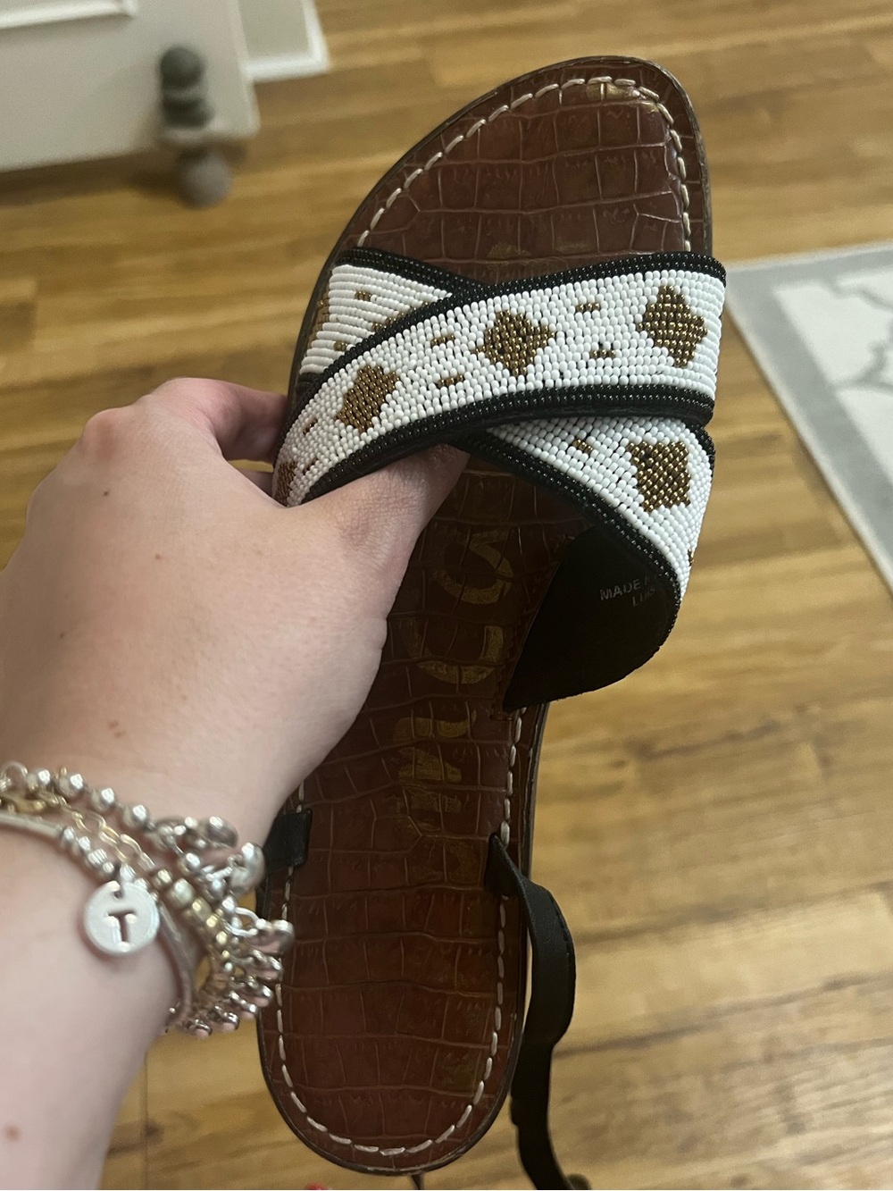 Sam Edelman Gladiator Beadwork Luisa Sandals, Size 9.5 - Picture 16 of 16